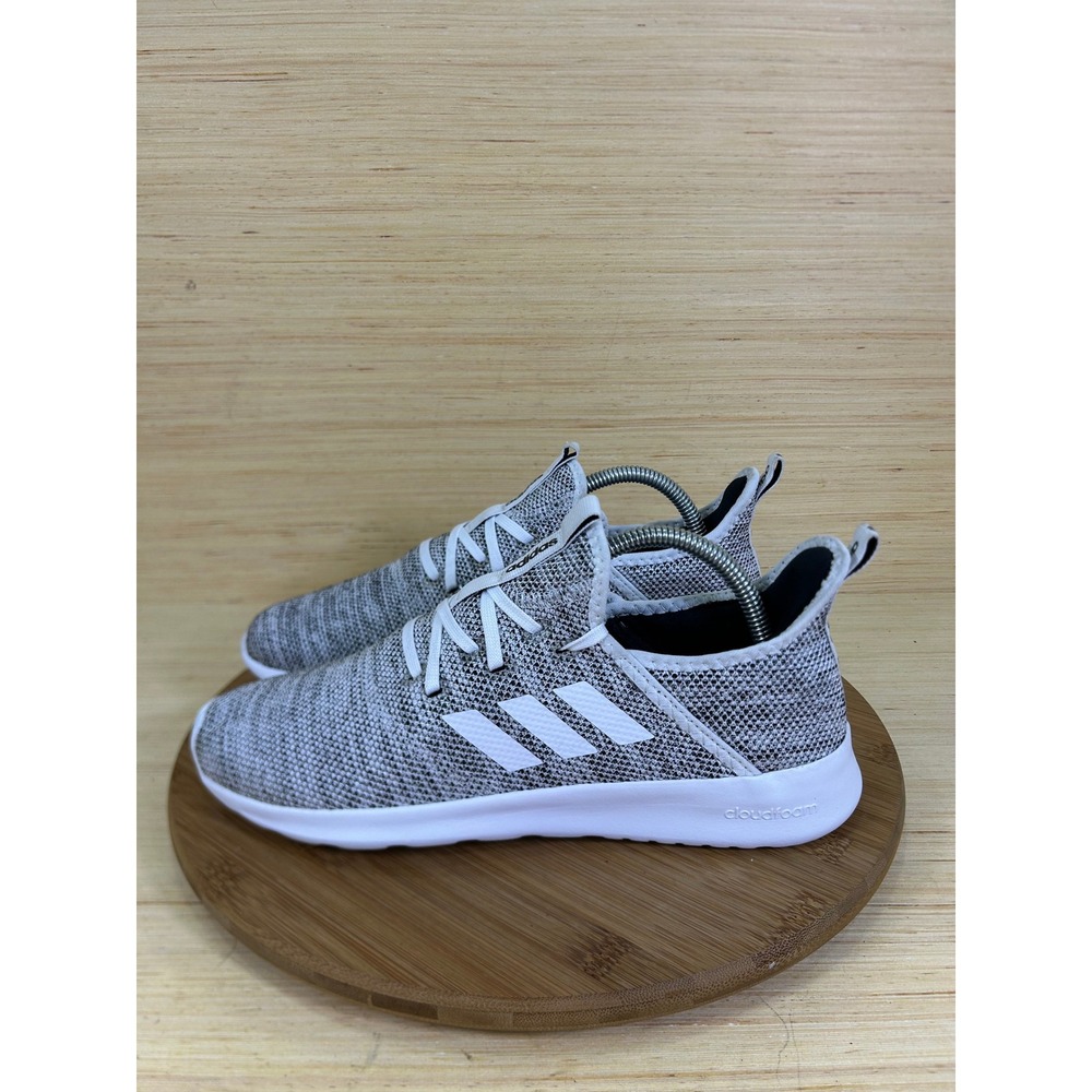 Adidas Cloudfoam Pure 2.0 Womens Grey White Knit Sneakers DB0695 Size 9